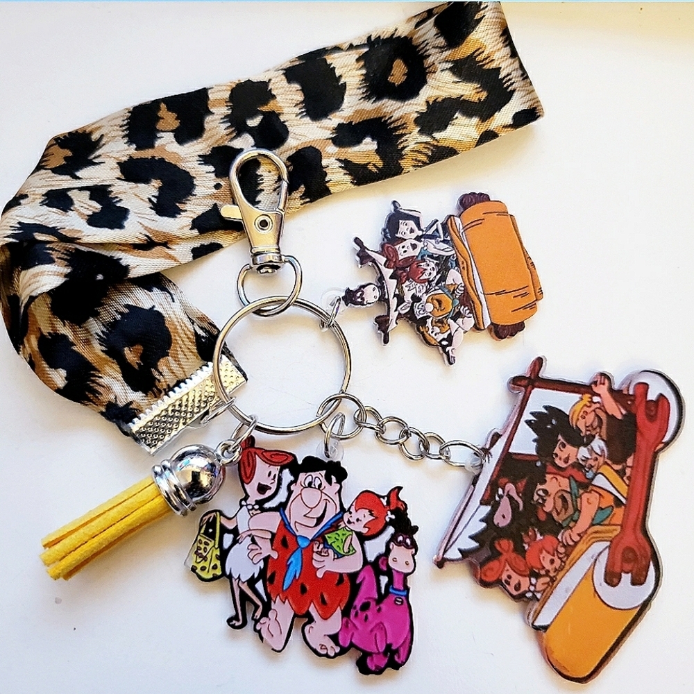 Handmade Lightweight Flintstones Keychain